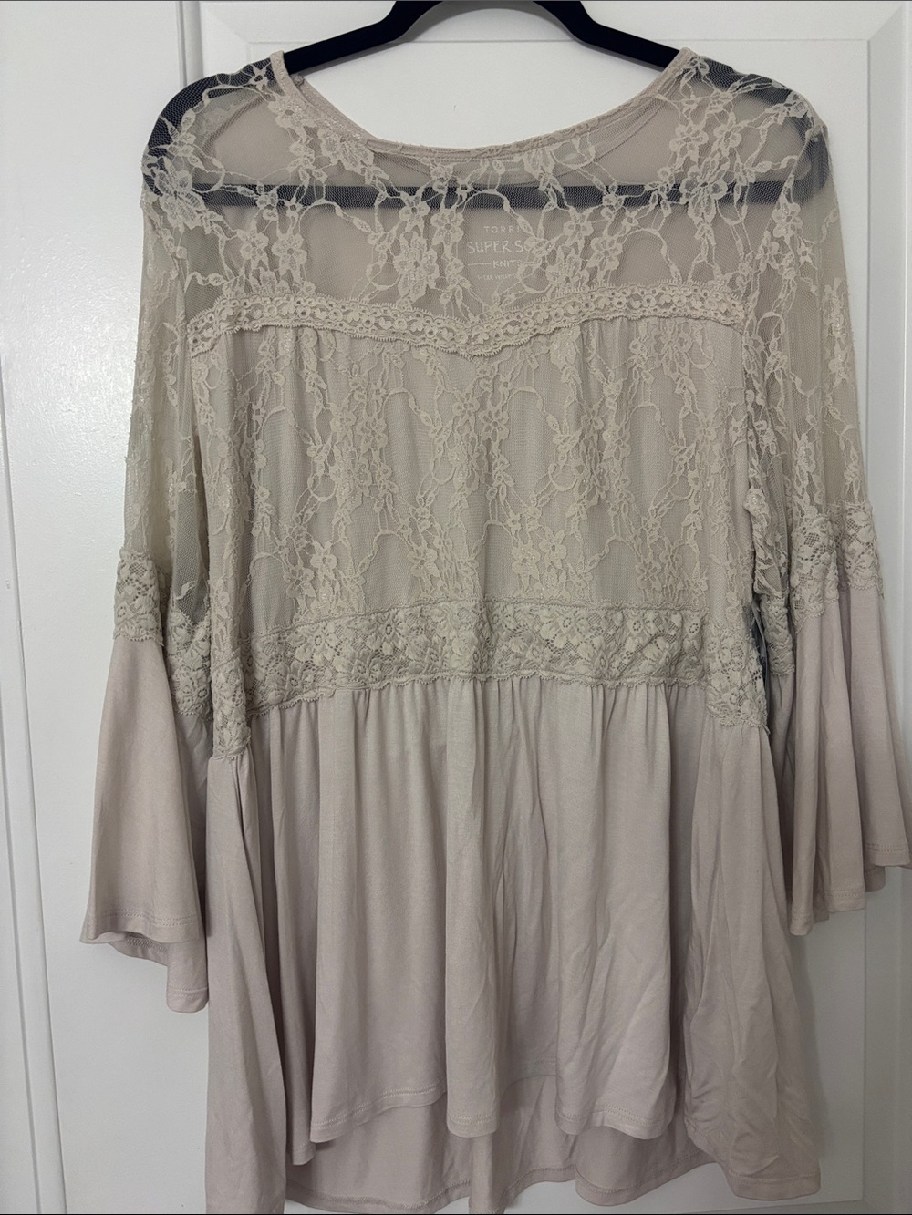torrid Cream Lace Babydoll blouse